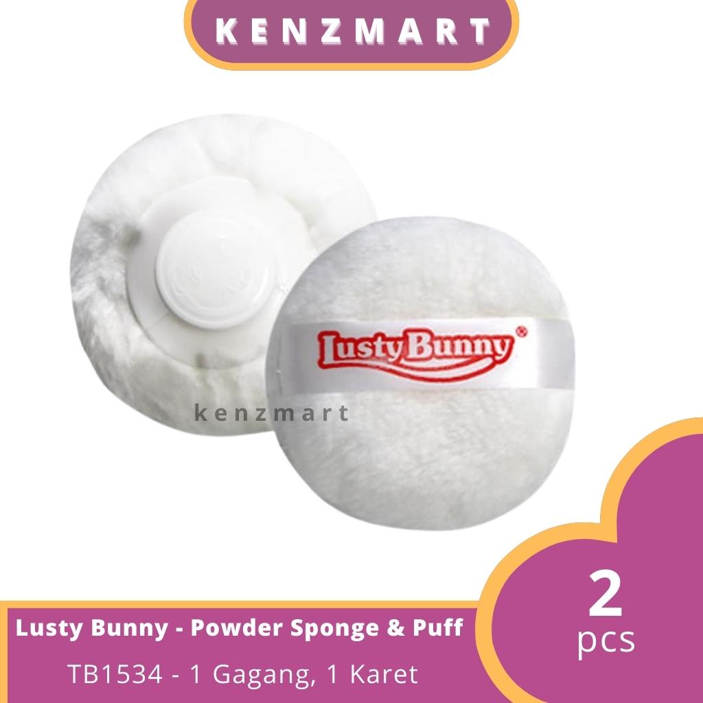 LUSTY BUNNY - POWDER SPONGE &amp; PUFF ISI 2 PCS (TB 1534) /  TEPUKAN BEDAK BAYI