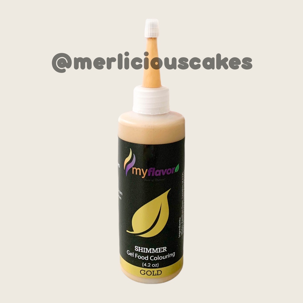 

4,2 Oz My Flavor Gold Shimmer for Cake Painting Pewarna Makanan Halal