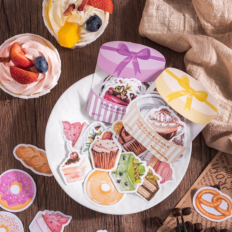 Baking World Series Flake Stickers Set - Stiker Dekorasi