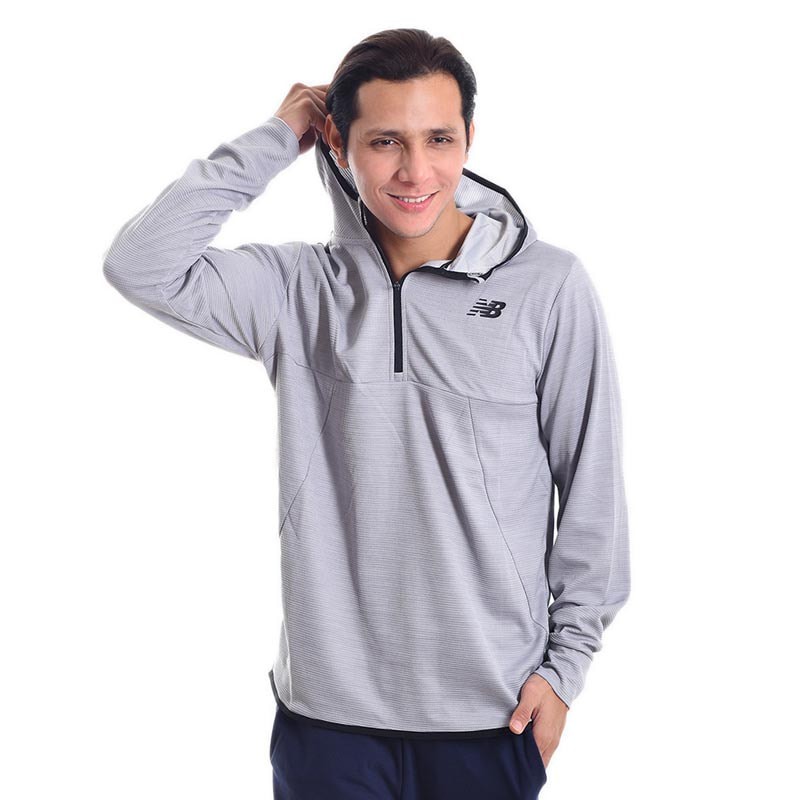 new balance tenacity hooded quarter zip
