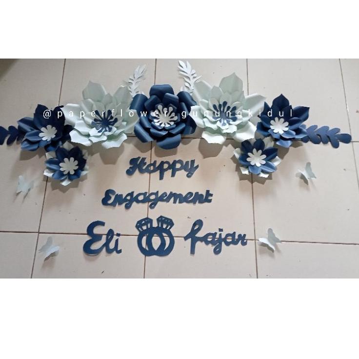 (FREE GIFT) READY Paper flower murah / Dekorasi simple engagement / paperflower 7 bulanan lamaran / 