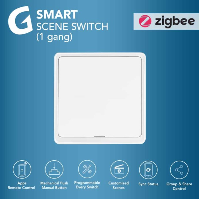 Galvee Smart Zigbee Scene Switch /Remote Portable 1 Gang (TANPA KABEL)