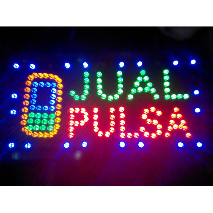 Lampu Papan Led JUAL PULSA penglaris Toko/Counter pulsa biar meriah