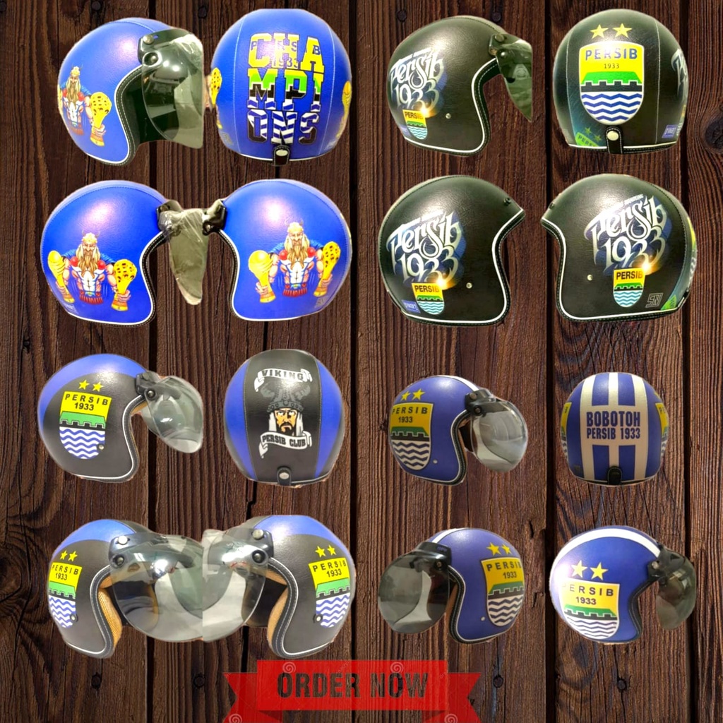 HELM bogo classic persib half face  dewasa pria wanita