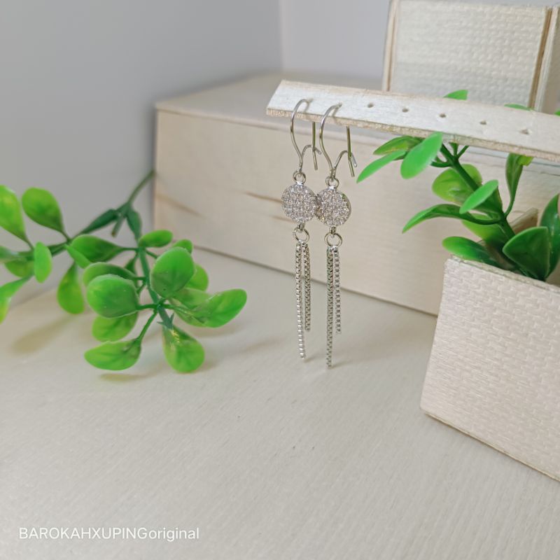 anting panjang silver+anting xuping+anting panjang simple+anting hook