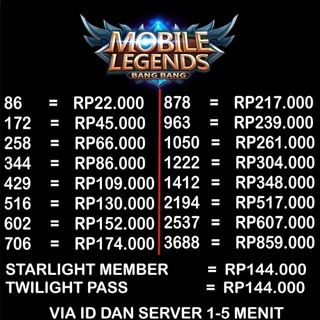 Jual TOPUP MLBB DIAMOND MOBILE LEGENDS FAST TOP UP DM ML DIAMONDS ...