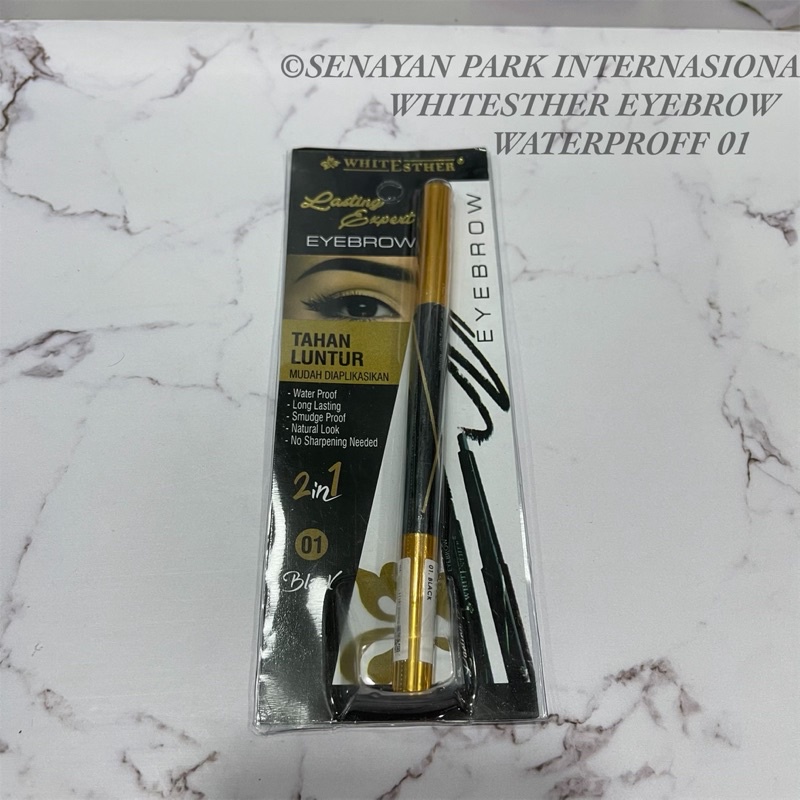 BPOM WHITESTHER EXPERT EYEBROW  2IN1 WATERPROFF TAHAN LUNTUR