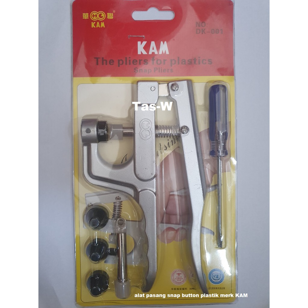 Plier plastic snap button/alat pasang kancing jepret plastik utk ukuran T3, T5, T8
