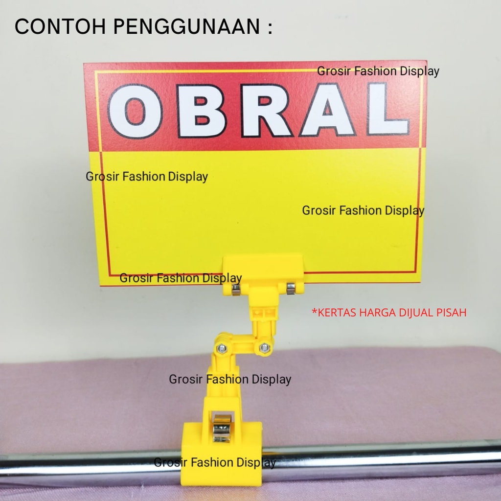 Jepitan Kertas Harga Obralan / Penjepit Price Tag Promo Jepitan Robot Bisa Ditekuk / Sale (BH)