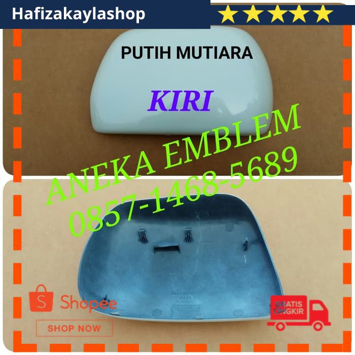 Part mobil original - tutup spion apv - cover spion apv - putih mutiara - kiri zn 125