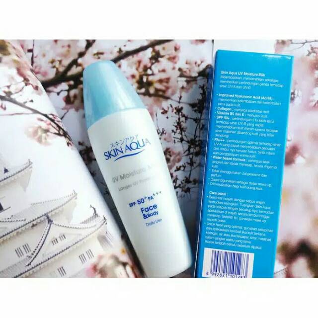 ☃Cutezz_Ching1☃Skin Aqua UV Moisture Milk SPF 50 PA+++  40g