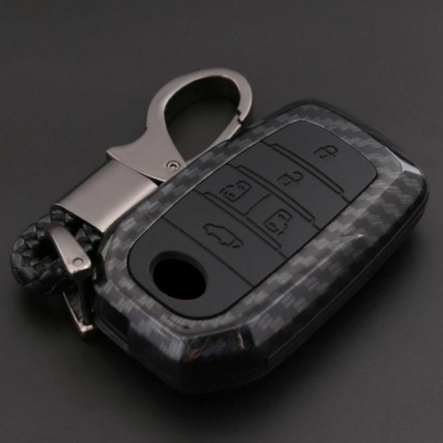 Hardcase Casing Gantungan Kunci Motif Carbon Khusus Mobil Toyota Voxy 2022 - Aksesoris Variasi Mobil