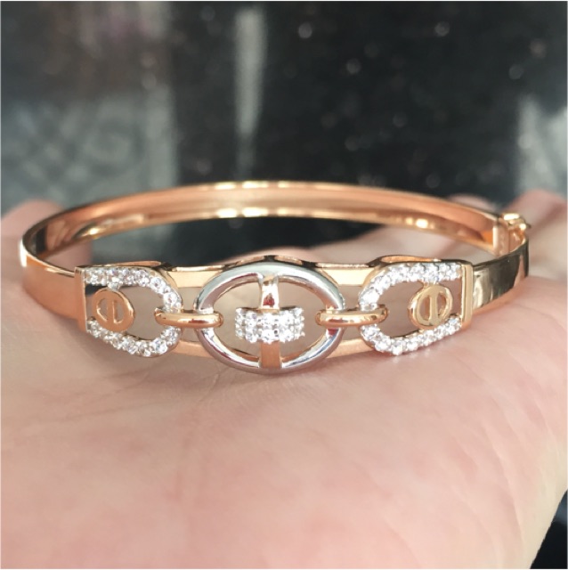 Gelang emas bangle motif bvlgari kadar 375 berat 5.06 gr