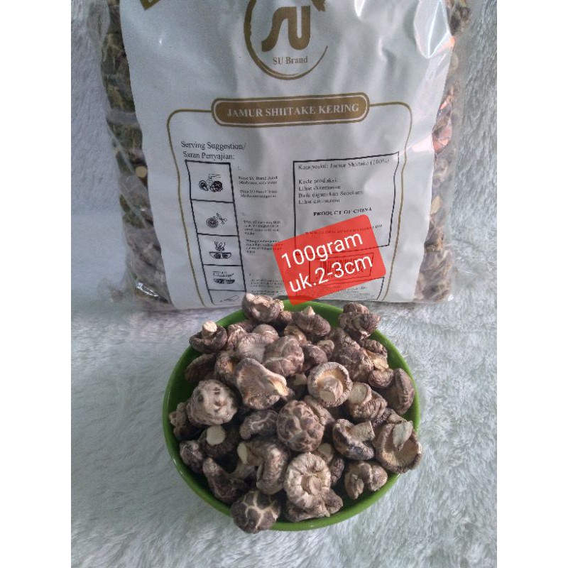 

Jamur Hioko Shitake kering uk.2-3cm 100gram