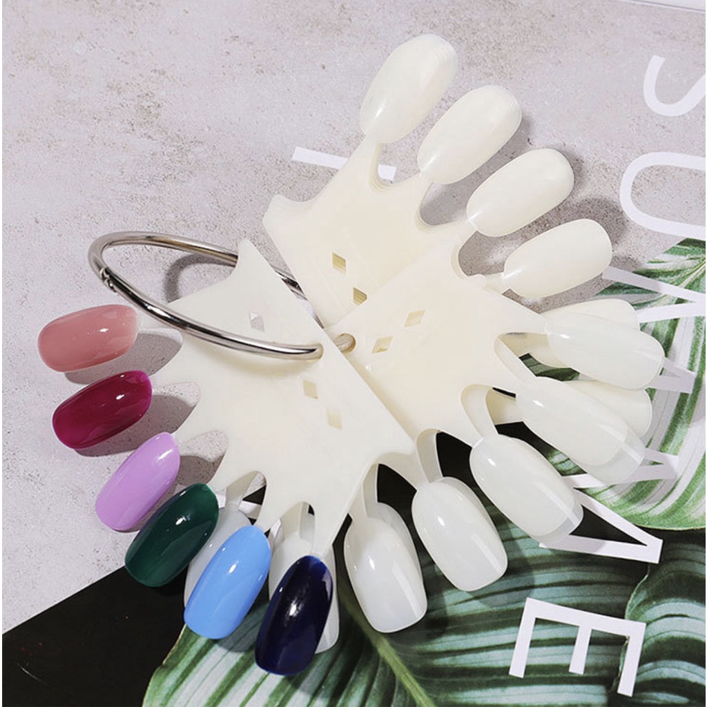 Display Kuku Nail Tips Color Chart Motif Crown 10 Papan 50pcs