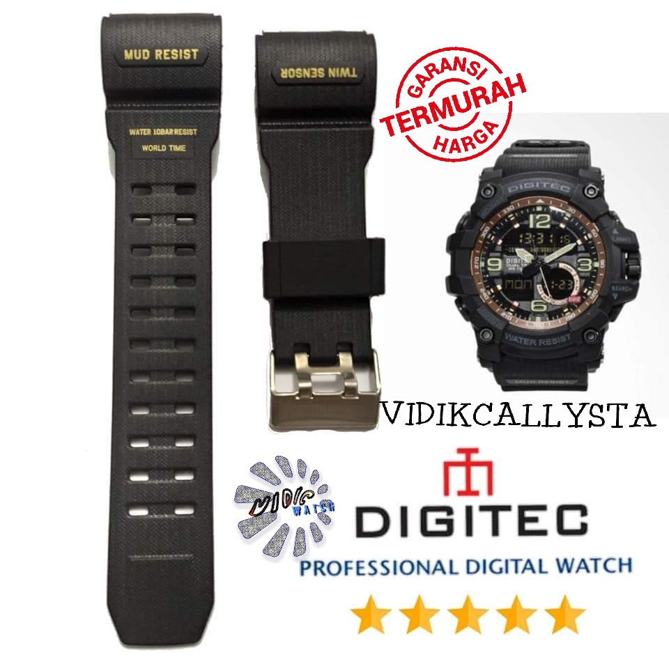 Digitec 2102 Strap Tali jam Digitec dg-2102 dg2102 Digitec DG-2102T Black