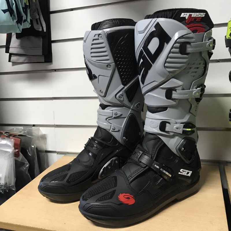 SEPATU SIDI CROSSFIRE 3 SRS BLACK ASH GREY BOOTS SIDI CROSSFIRE 3