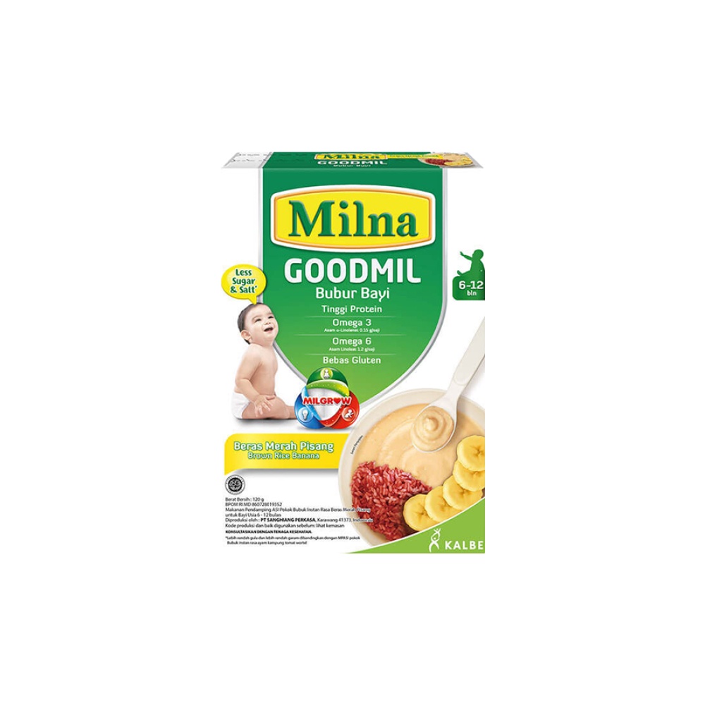 Milna Goodmil Bubur Khusus Beras Merah Pisang 120gr 6+