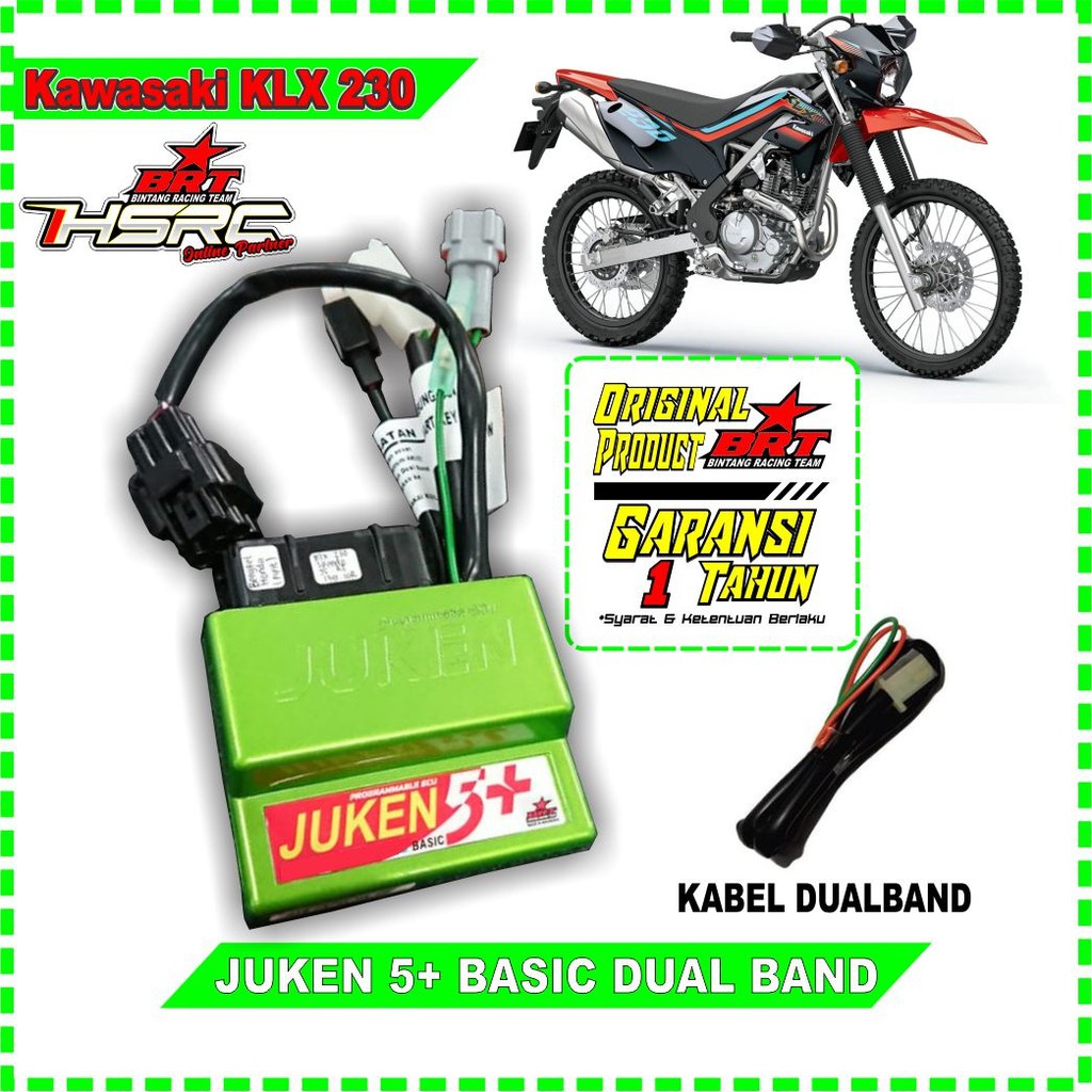 ECU JUKEN 5 Plus BRT DUAL BAND KAWASAKI KLX 230 ECM KLX230 Pengapian CDI Injeksi JUKEN5 KLX SE