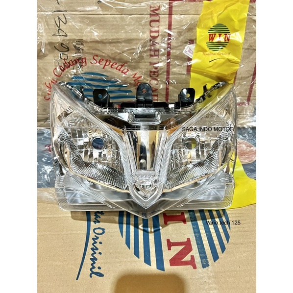 Reflektor Lampu Depan Honda Vario Techno 125 Old 2013 2014 Bohlam KZR  Merk WIN