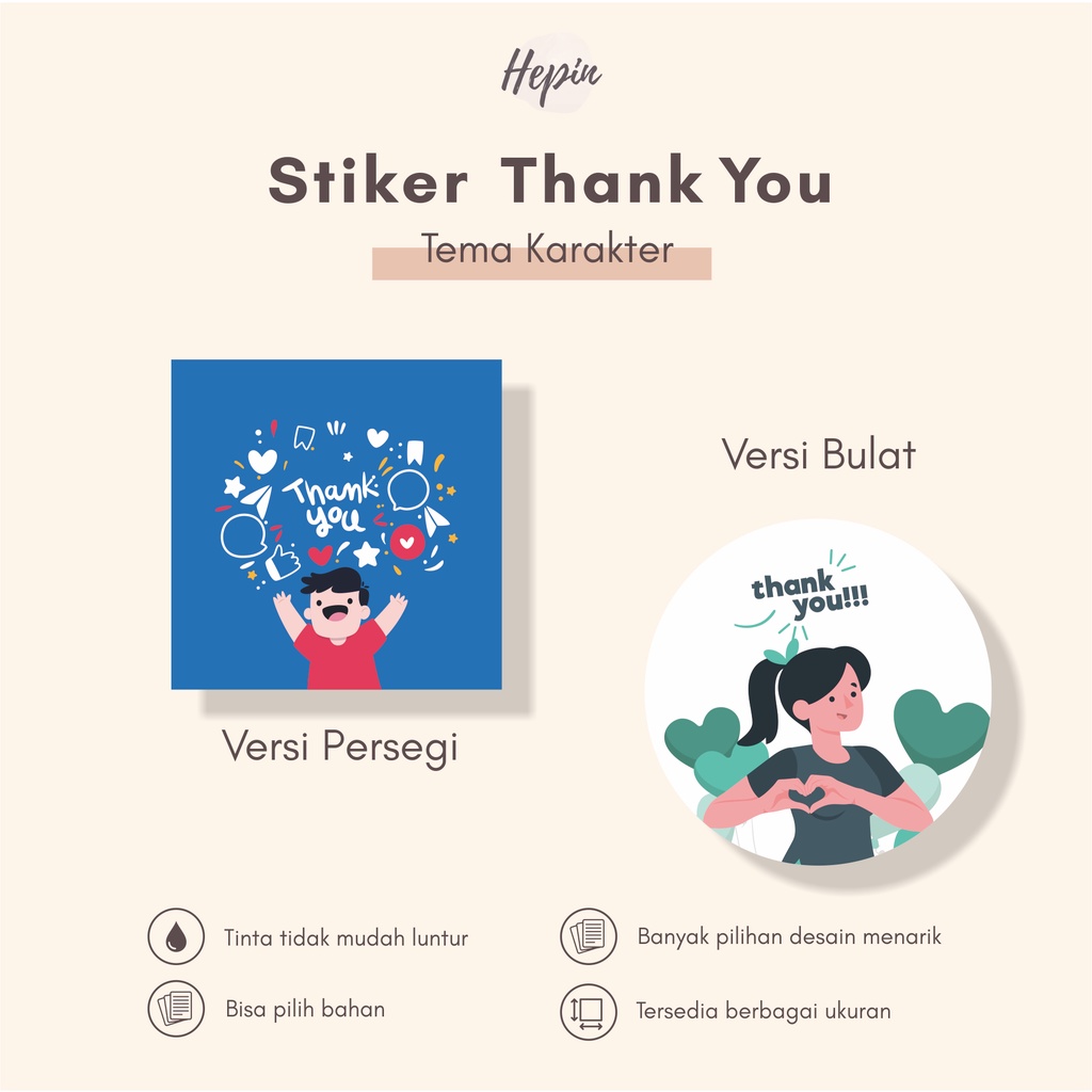 

bisa request desain/stiker than kyou edisi KARAKTER/murah/stiker lucu/label trimakasih