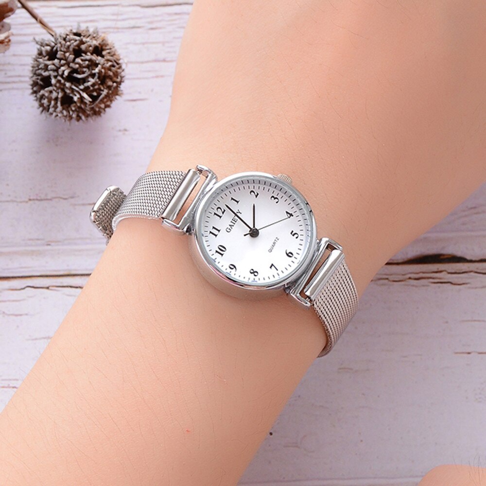 OVERFLOWS.ID Jam Tangan Wanita Analog Tali Stainless Steel Ala Korea Jam Tangan Import-1