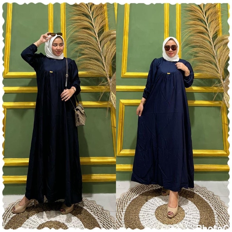 BISA COD || Gamis D’LIA Rayon Twill Free Scrunchie