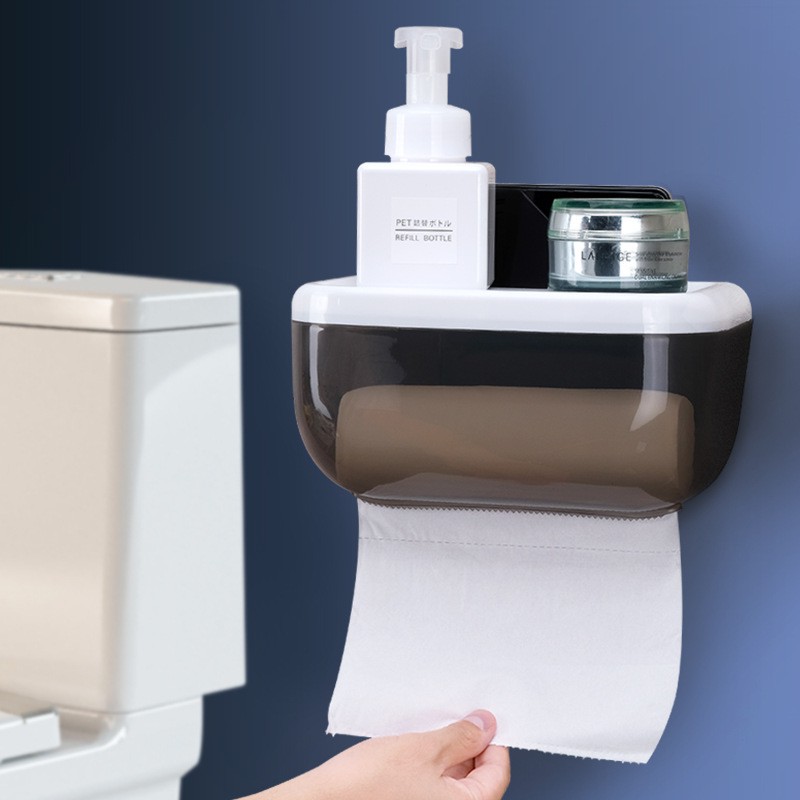 WNG Kotak Tempat Tisu Gulung Toilet Anti Basah Portable WNG Kotak Tempat Tisu Gulung Toilet Anti Basah Portable