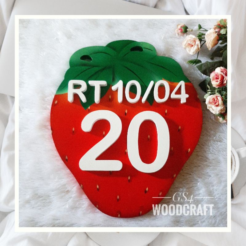 GS4 Woodcraft - Nomor Rumah Strawberry