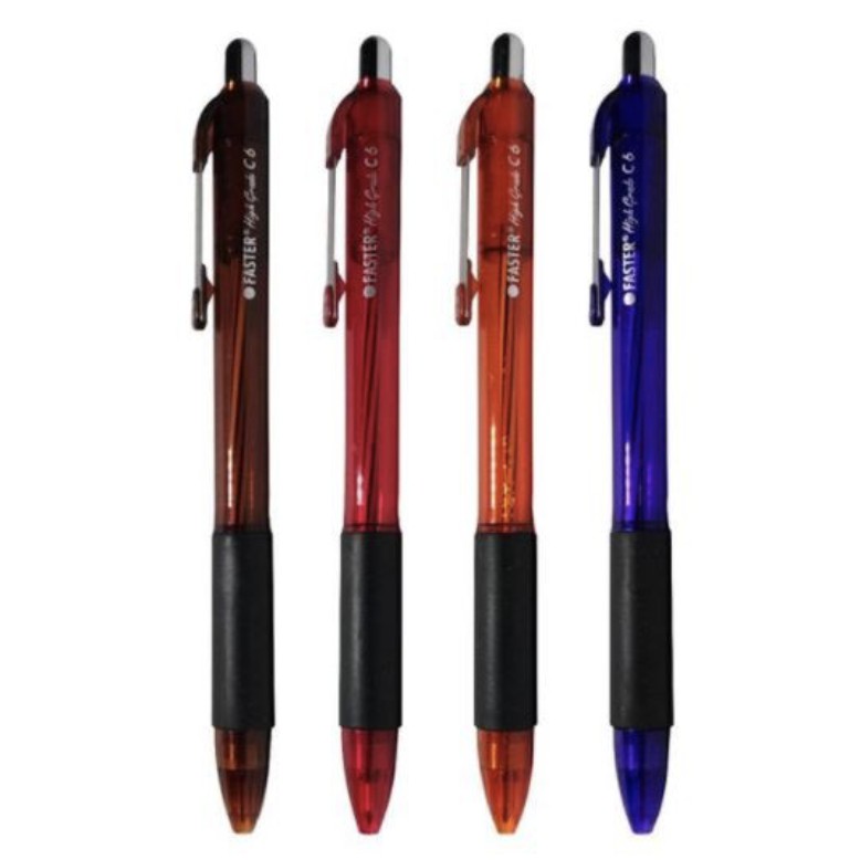 

BALLPOINT HITAM FASTER C6 0.5MM CETEK HITAM BIRU PENA PEN PULPEN BALLPEN CETEK GROSIR KANTOR LUSIN