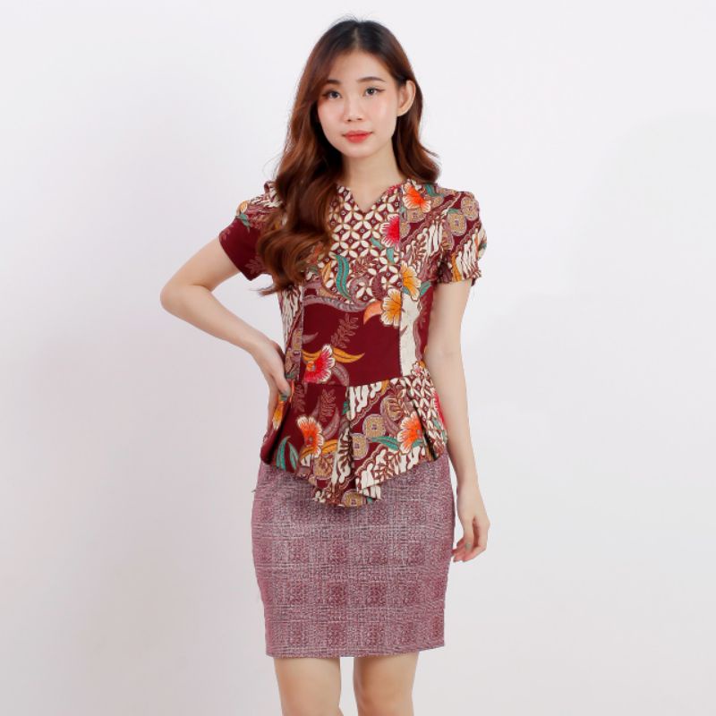 Baju batik wanita - Dress batik wanita fashion 018