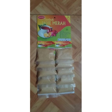 

serbuk jahe merah ( jahe merah instan) kemasan renteng 10 x 20gr