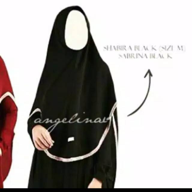 Shabira khimar black Preloved  Atelier Angelina size M Hard pad