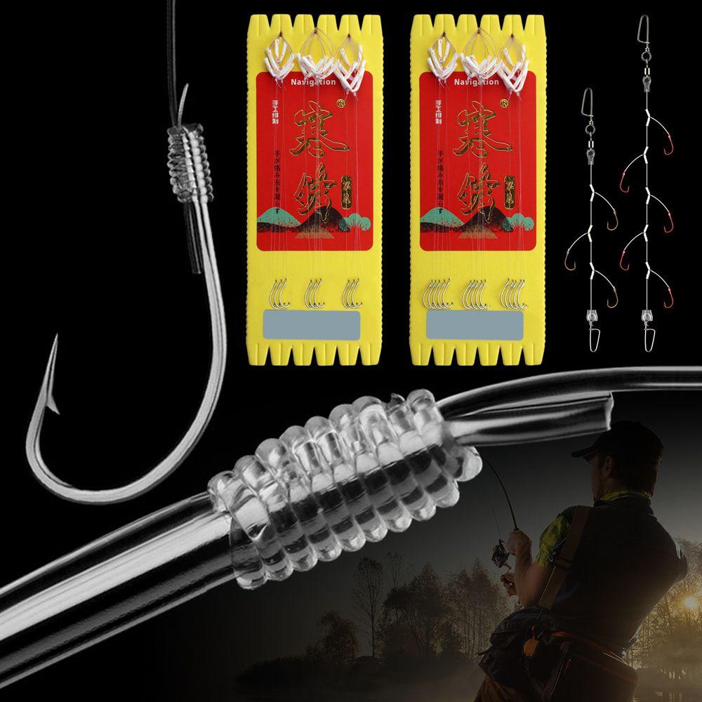 Kait Pancing TOP DIY Lure Fishing Bait String Hooks Dengan Kait Kecil 3per5