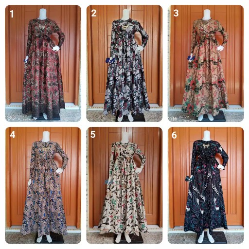 Gamis Batik Kembang Muda