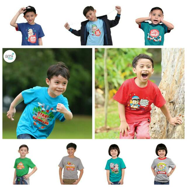 LENGAN PENDEK AFRAKIDS kaos anak muslim