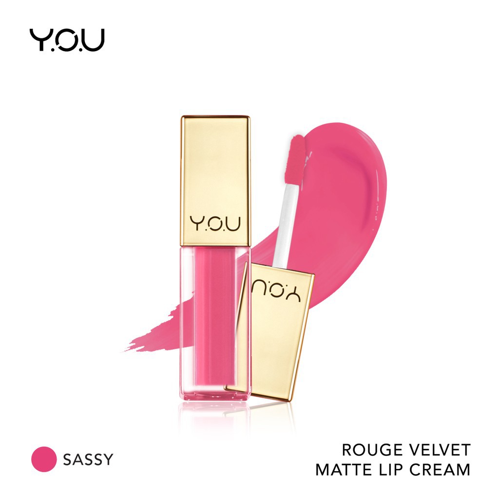 YOU - Rouge Velvet Matte Lip Cream - The Gold One / Lipcream Lipstick Lipstik-04 Sassy