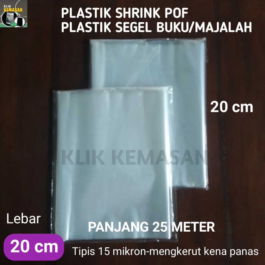 

PLASTIK SHRINK POF 20CM 25METER/PLASTIK SEGEL BUKU MAJALAH STRETCH