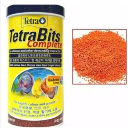 MAKANAN IKAN TETRA BITS COMPLETE 300 GR PAKAN IKAN DISCUS , 1000ML / 1LTR PAKAN DISKUS BERKUALITAS