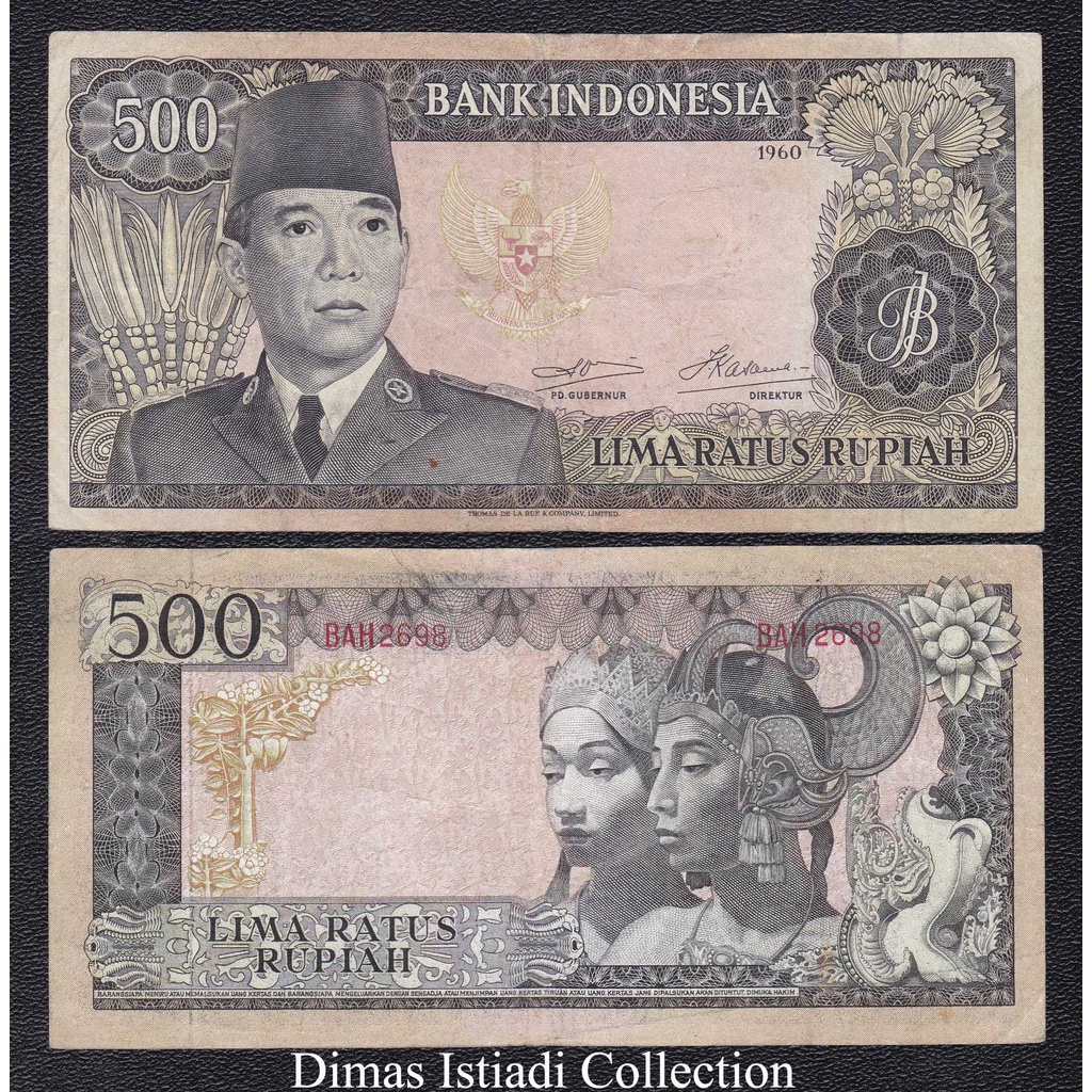 Uang Kuno 500 Rupiah 1960 Seri Sukarno