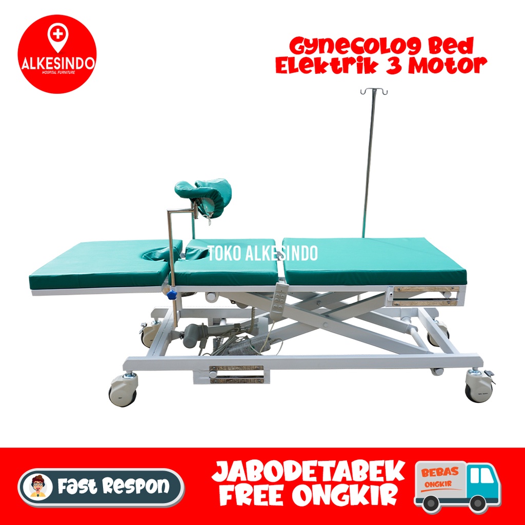 Obsetrik Bed Obgyn Elektrik Gynecolog 3 motor