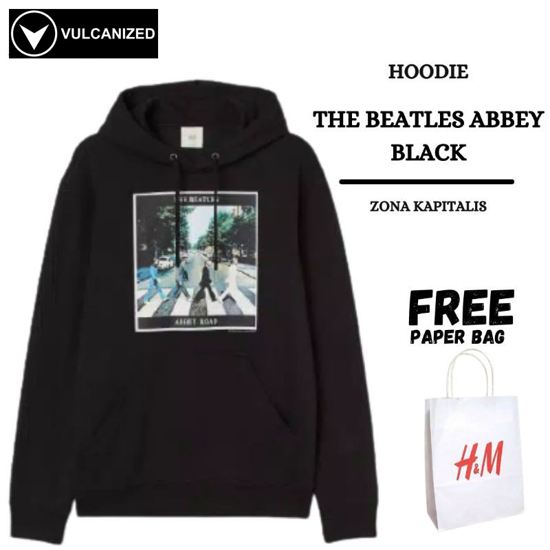 HOODIE H&amp;M THE BEATLES ABBEY ROAD BLACK