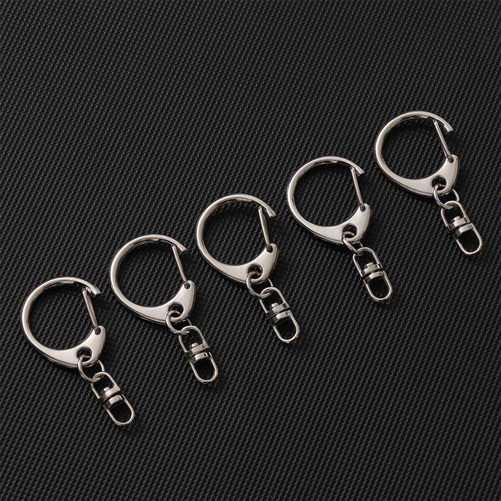 10pcs Gantungan Kunci Bahan Stainless Steel Untuk Outdoor