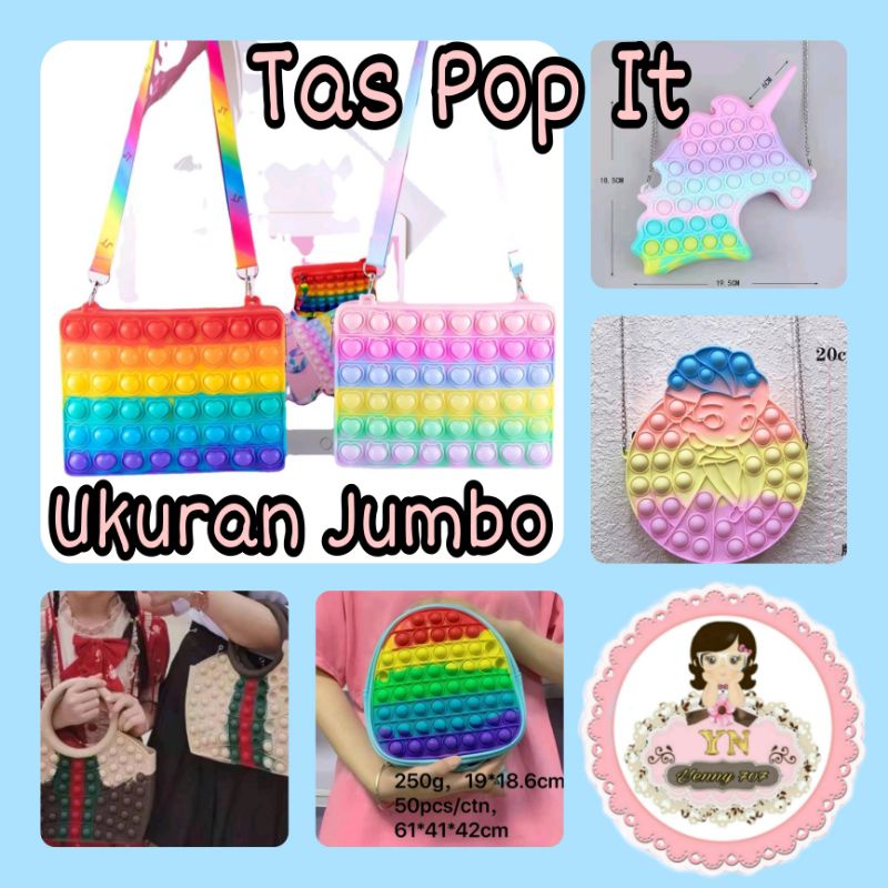 Tas Selempang Anak Pop it Besar Jumbo Tas Ransel Anak Lucu