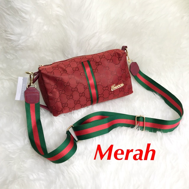 Tas wanita GU**CI KANVAS Sling Speedy Batam Import murah