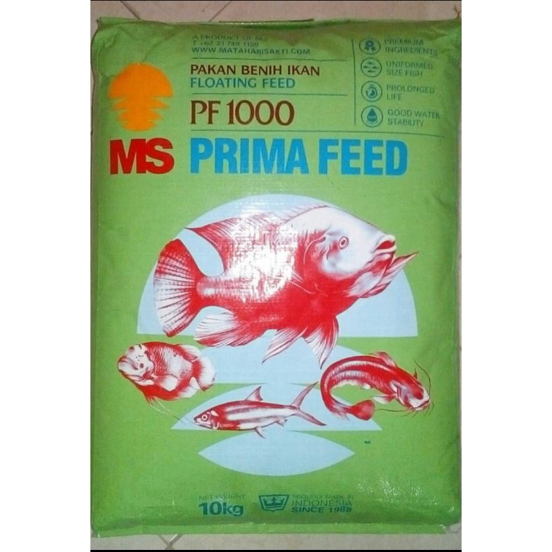 Pakan Benih Ikan Bibit Lele Gurame Nila MS Prima Feed PF 1000 Repack 500gr