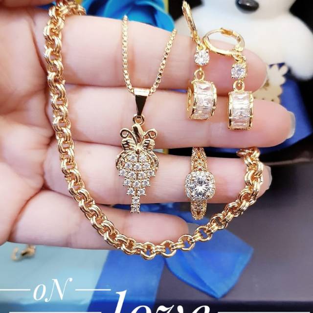 Xuping set perhiasan lapis emas 24k 1304j