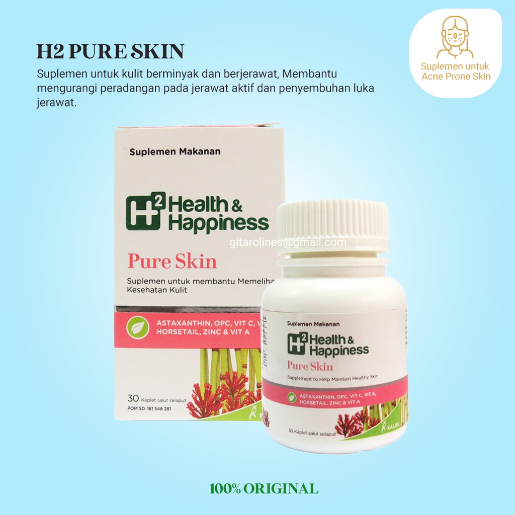 H2 Pure Skin - Memelihara Kesehatan Kulit - HILANGKAN NODA/FLEK BEKAS JERAWAT [PRELOVED]
