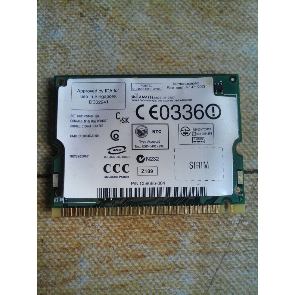 Bekas - Kartu Internal Wireless Original Copotan Laptop Toshiba Portege M200