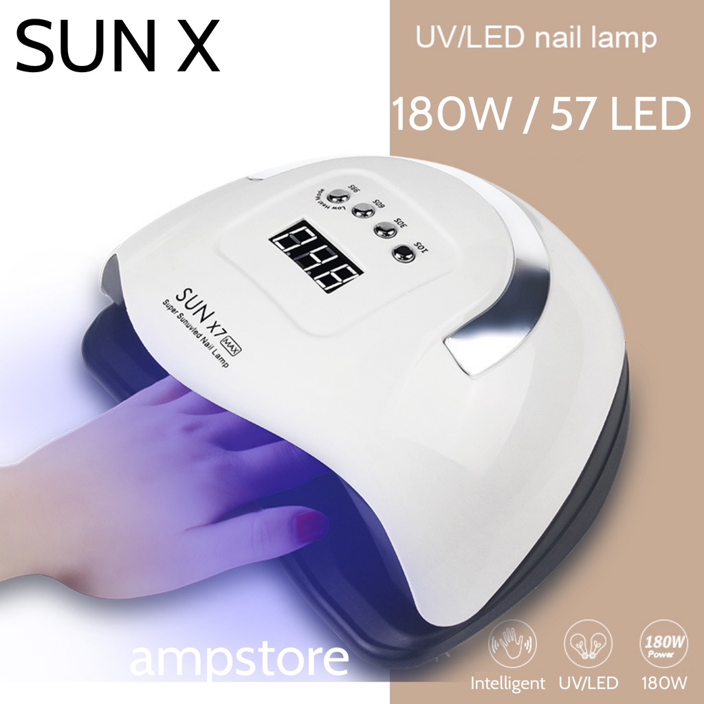 [  Upgrade ] SUN X PLUS  180W UV Lamp Gel Nail Lampu LED / Pengering Kutek Gel Nail Dryer